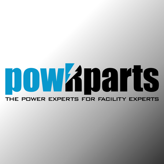 powRparts logo with tagline 'The power experts for facility experts' on gradient background