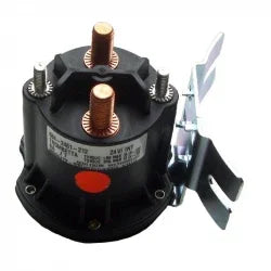 Heavy-duty electrical relay with metal mounting bracket and copper terminals for power equipment