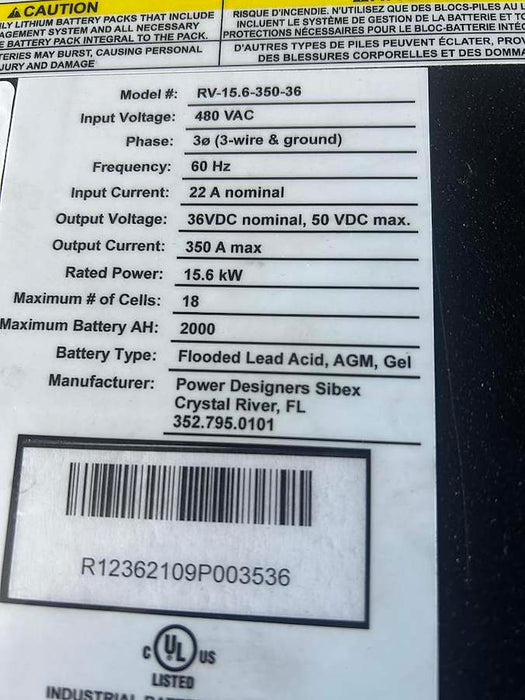 Surplus Power Designers Revolution RV-15.6-350-36 Charger