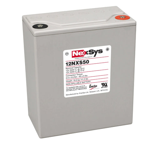 NexSys 12NXS50 12V 50Ah sealed lead battery for facility and critical power applications