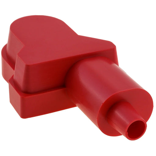 Red 8-6 GA lead-free terminal protector, angled plastic battery terminal cover