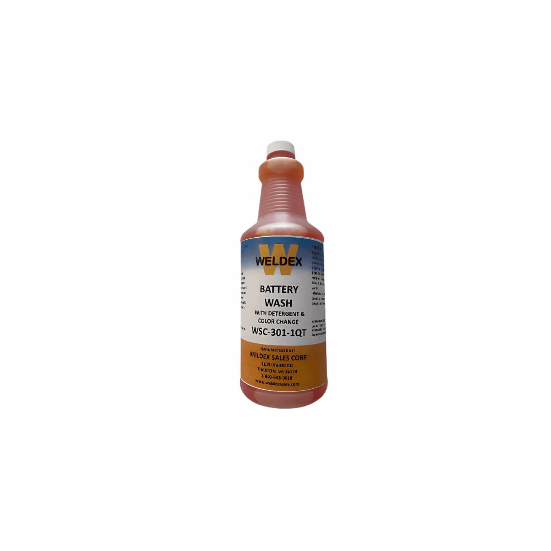Weldex battery neutralizing cleaner quart bottle for facility power maintenance