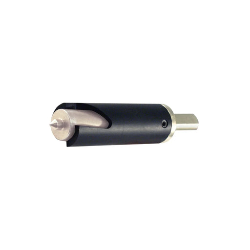 Battery post saver drill bit with pointed tip and black body, isolated on white background