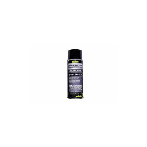 Black battery reconditioning spray paint can for battery maintenance and power parts