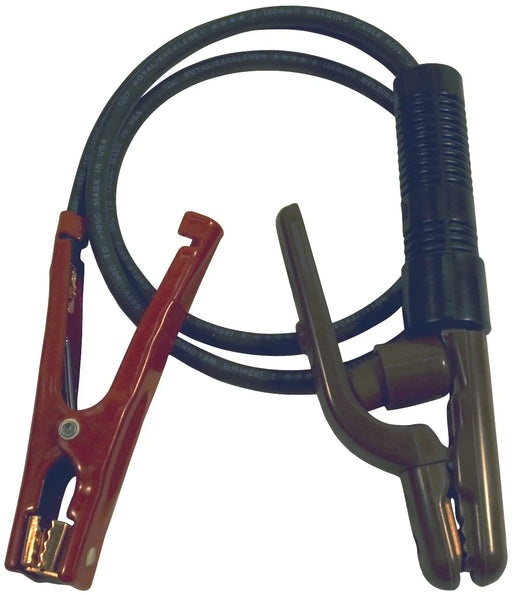 Carbon arching cable assembly with welding cable and copper clamps