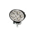 Oval LED work light with seven bulbs and metal mounting bracket, isolated on white
