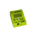 Yellow hydrogen gas and smoke detector with silent intrusion alarm on white background
