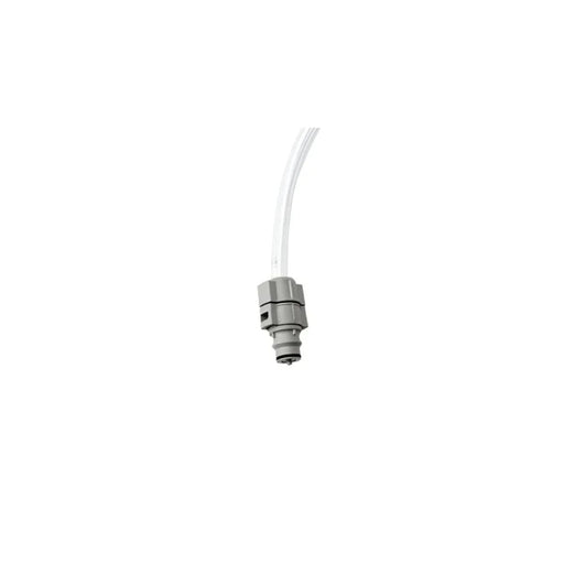 Male input coupling with attached clear tube for stealth watering system