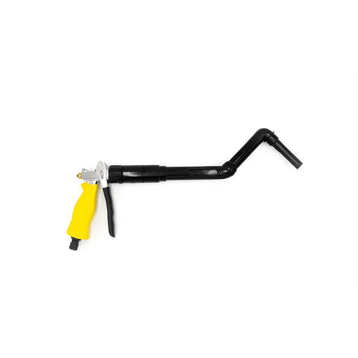 Model RR watering gun with yellow handle and angled black spout for battery maintenance