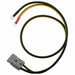 Plug-to-lug booster cables with gray connector and yellow-black wires for power management