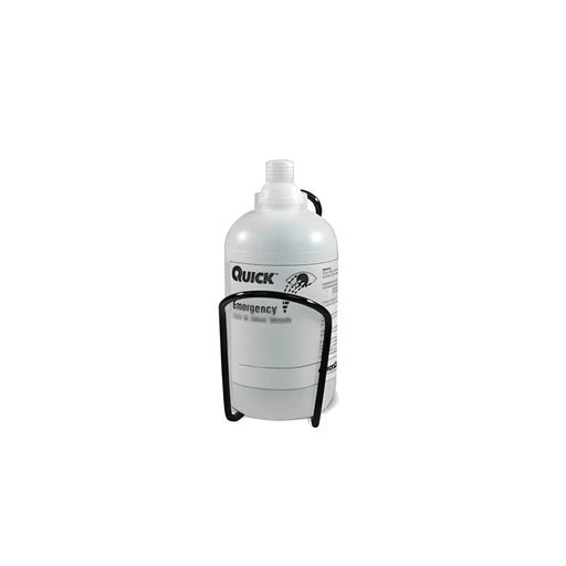 Portable eyewash refill bottle with antibacterial solution and wall mount holder