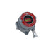 Industrial stand-alone hydrogen gas detector with digital display on white background