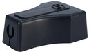 Black straight clamp terminal protector with snap-fit design for battery terminals