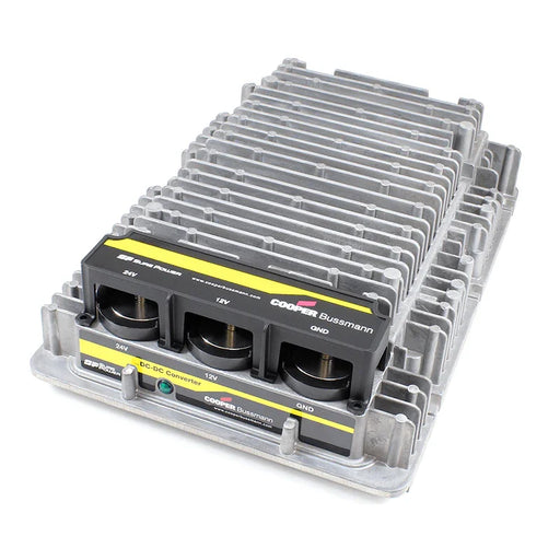 60 amp power converter DC-DC, 24V to 12V, heavy-duty metal housing, three terminal outputs