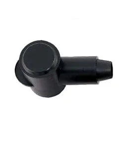 Black plastic terminal protector for electrical battery tab insulation