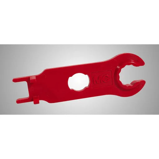 Red MC4 disconnect tool for solar panel connector installation and removal