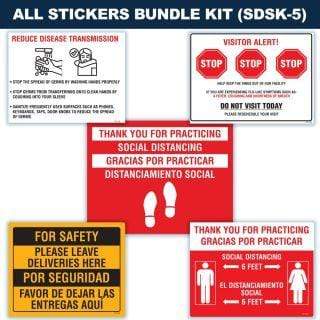 Social Distancing Sticker Kit